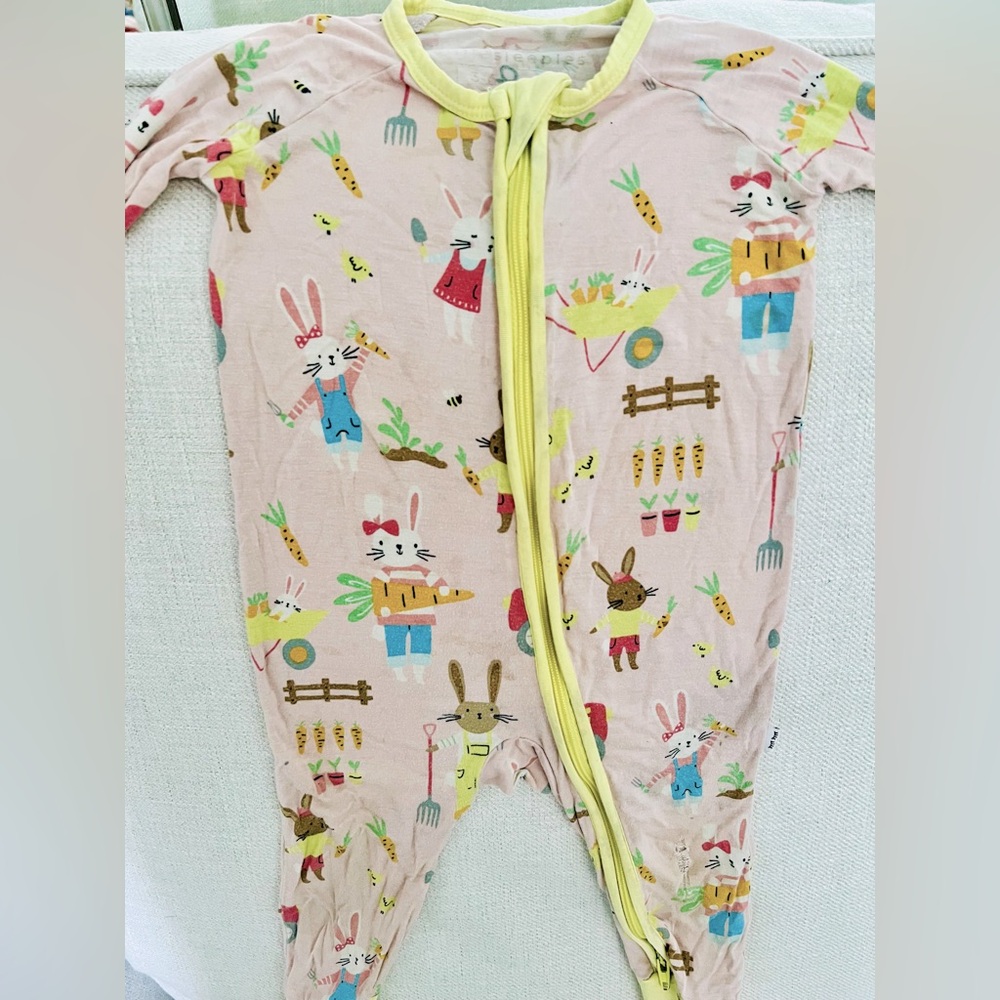 VERY well loved Little Sleepies zippy size 3-6 months